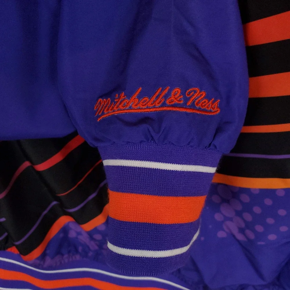 Phoenix Suns Mitchell‎ & Ness NBA Medium Womens Pullover Jacket Purple New - Picture 5 of 7